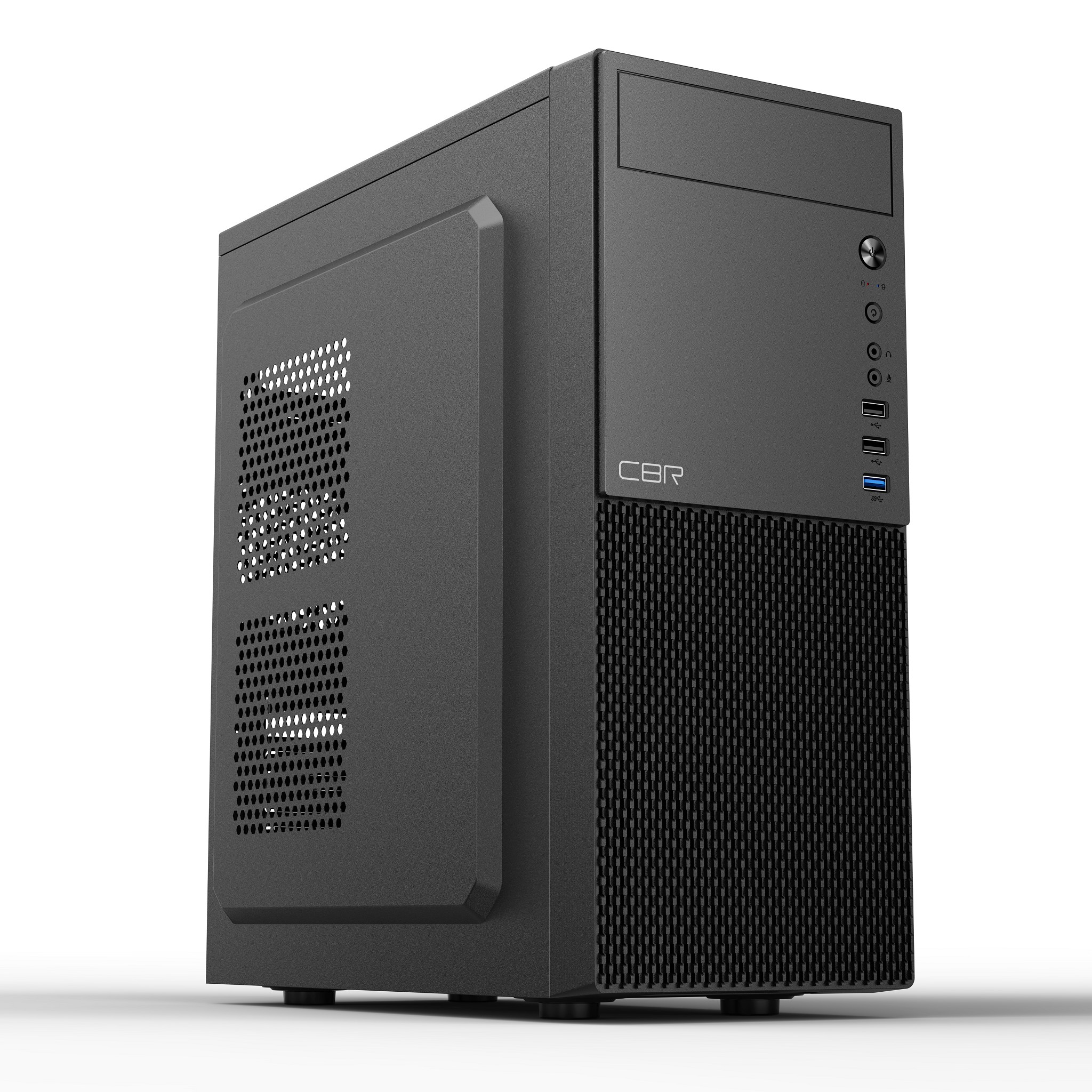 CBR Корпус ATX Miditower E188, без БП, 1*USB 3.0, 2*USB 2.0, HD Audio+Mic, Black [PCC-ATX-E188-USB31-USB22-WPSU]