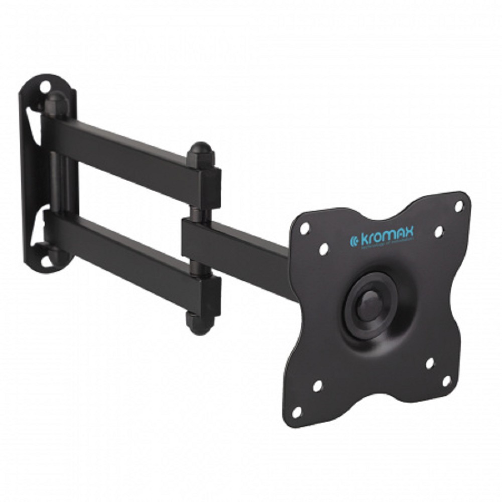 Kromax DIX-15 black, Кр. стал. наст. для TV 15"-28", max 30 кг, 5 ст св., нак. ±15°, пов. 180°, от ст. 48-377 мм, max VESA 100x100 мм.