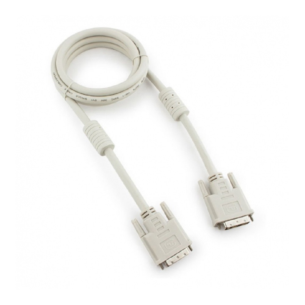 Кабель DVI-D single link Gembird, 1.8м, 19M/19M, экран, феррит.кольца, пакет [CC-DVI-6C] 