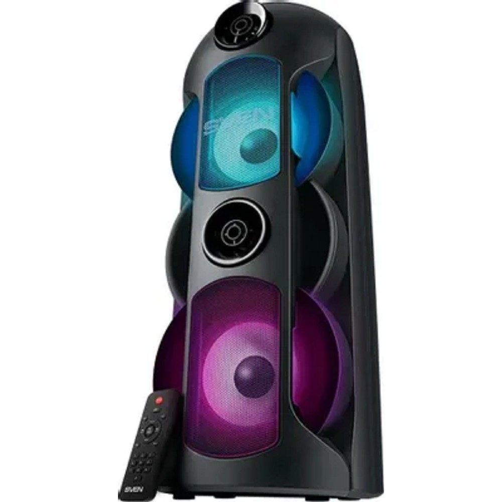 SVEN АС PS-720, черный (80 Вт, TWS, Bluetooth, FM, USB, microSD, LED-дисплей, 4400мА*ч)