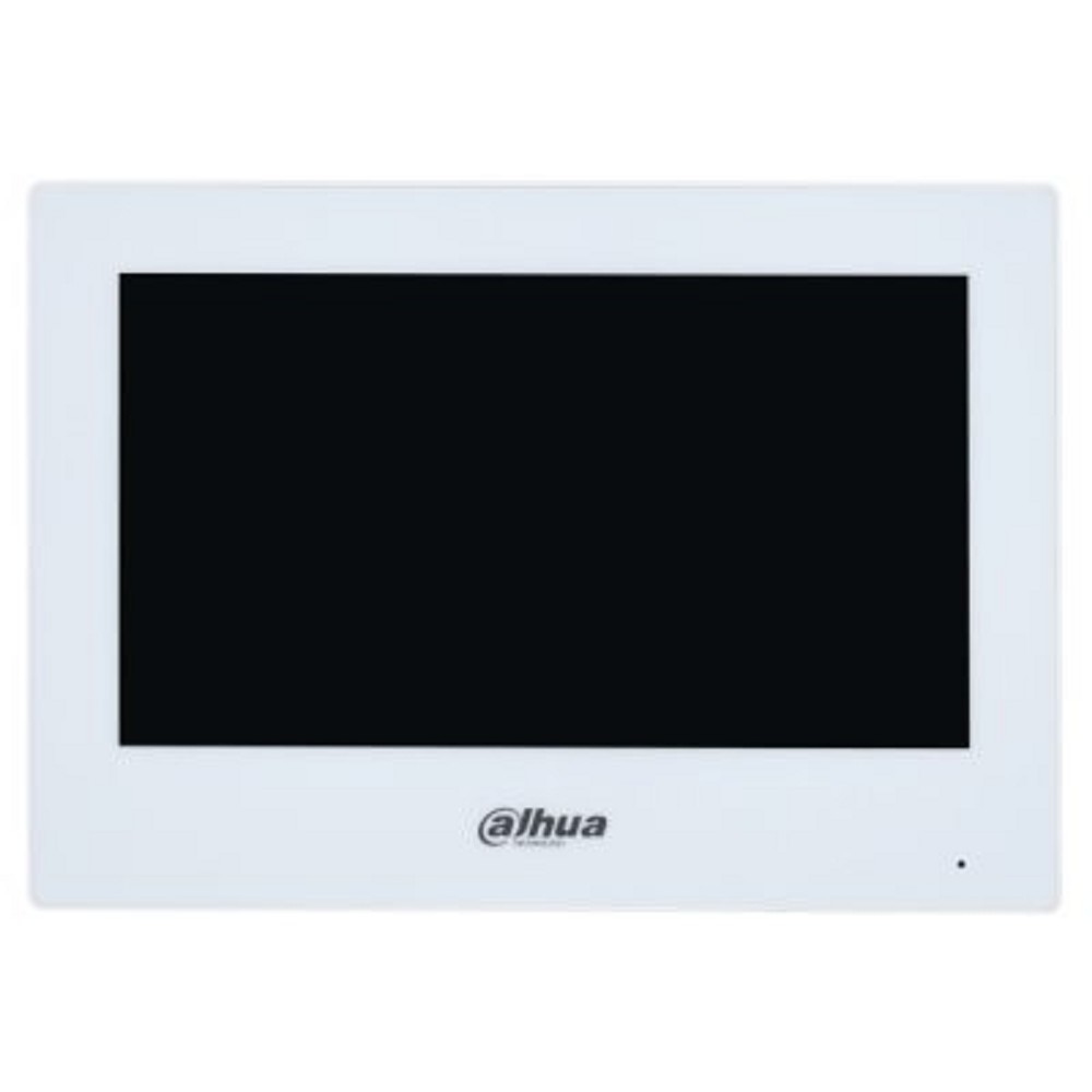 DAHUA DHI-VTH2621GW-WP Видеодомофон IP 7 дюймовый с WiFi 2.4ГГц, белый, ёмкостной сенсорный экран, питание DC 12В/PoE