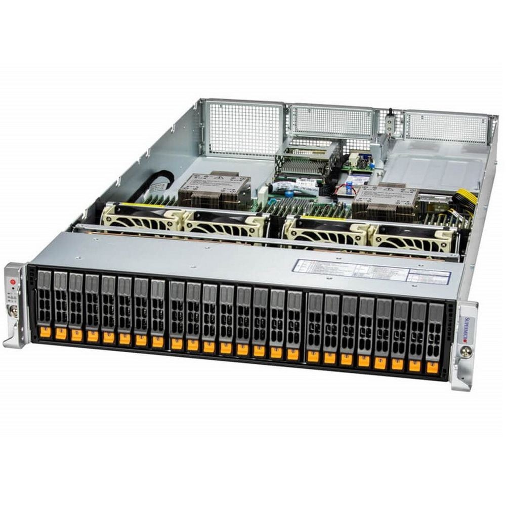Supermicro SYS-221H-TN24R Платформа системного блока 2U Hyper with 24 hot-swap 2.5&amp;quot; NVMe/SAS/SATA bays and 4 PCIe 5.0 x16 slots + up to 2 PCIe 5.0 x16 AIOM slots 