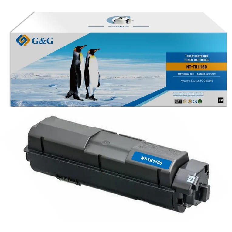 Тонер-картридж G&amp;G, GG-TK1160 аналог Kyocera TK-1160 7.2k с чипом