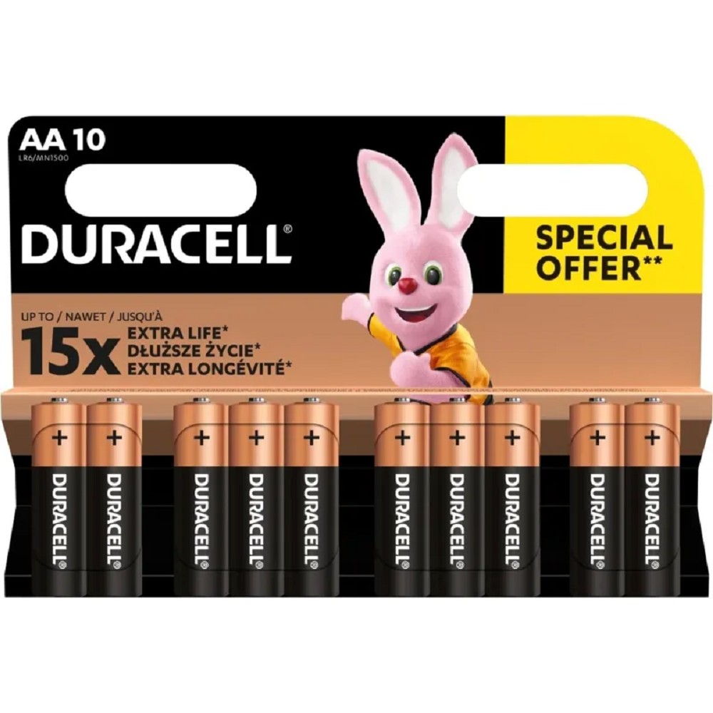 Повреждение упаковки DURACELL LR6-10BL BASIC (6/60/16800) (10 в уп-ке шт.)