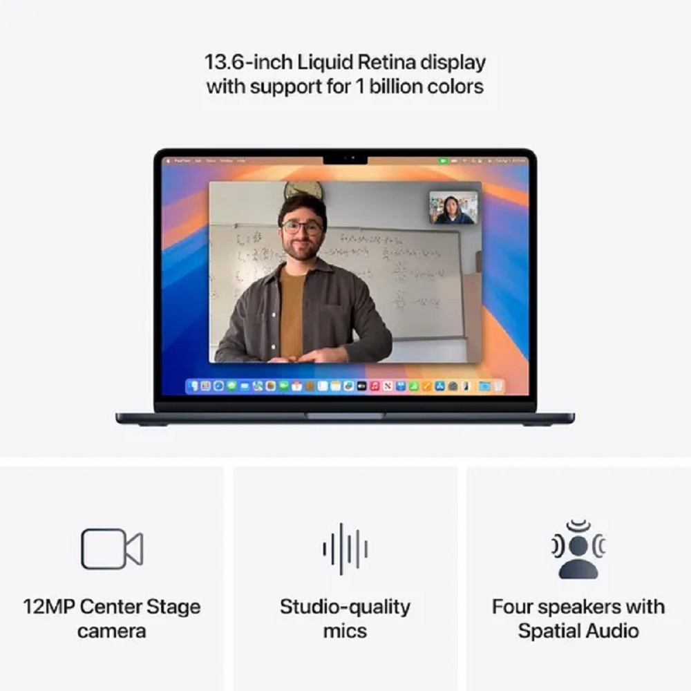 Apple MacBook Air 13-inch 2026 [MDHF4LL/A] (КЛАВ.РУС.ГРАВ.) Midnight 13.6" Liquid Retina {(2560x1664) 500nits M5 10C CPU 10C GPU/16GB/1TB SSD/без переходника 1979059}