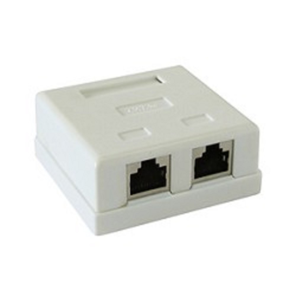 Gembird NAS214 Розетка  RJ-45 кат.STP 5e внешняя экранированная 2 порта, 110&amp;Krone