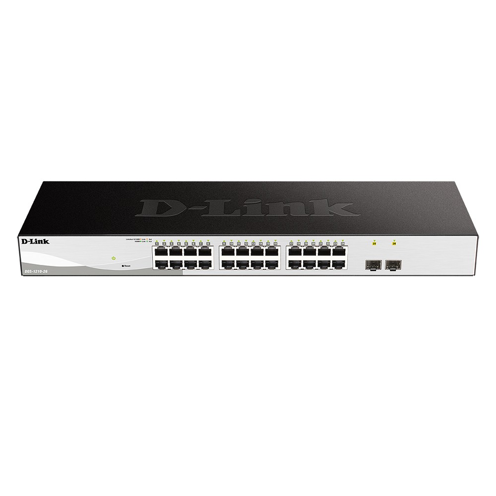 D-Link DGS-1210-26/FL2A Управляемый L2 коммутатор с 24 портами 10/100/1000Base-T и 2 портами 1000Base-X SFP