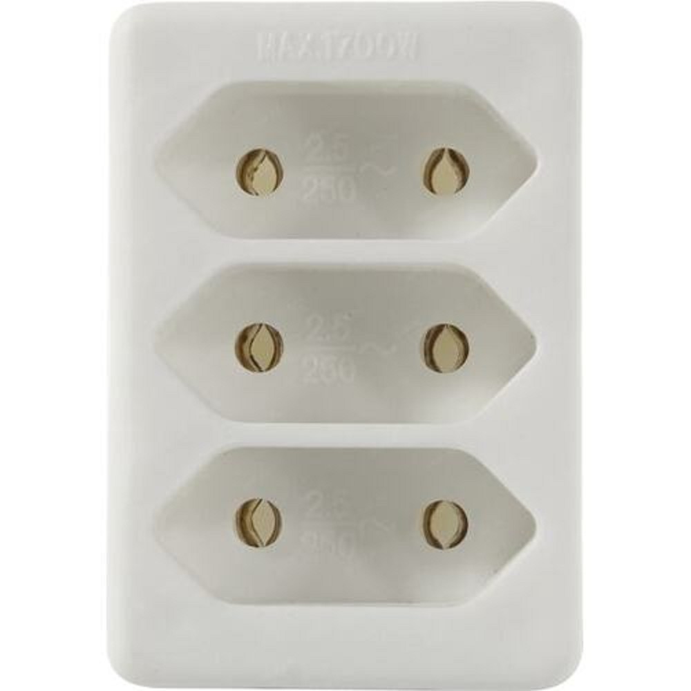 BURO Сетевой разветвитель 3 розетки (BU-PS3F-W), белый (пакет ПЭ) {352750}