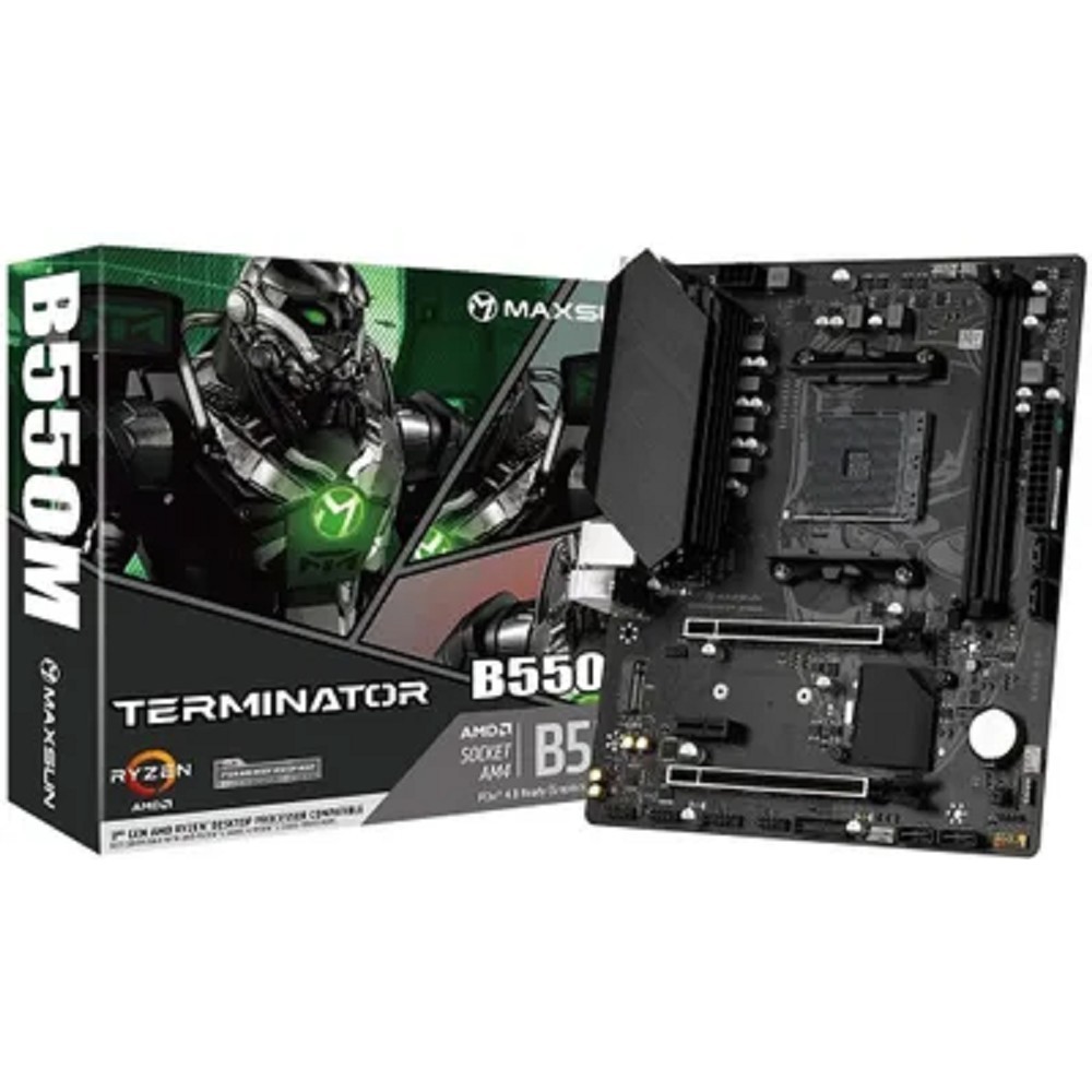 MAXSUN MS-Terminator B550M (Socket AM4, mATX, 2*DDR4, VGA/HDMI, 4*SATA3, 1*M.2, 1*PCIEx16/1*PCIEx4/1*PCIEx1, 4*USB 2.0, 2*USB 3.2 Gen1, LAN 1*1G, RTL)