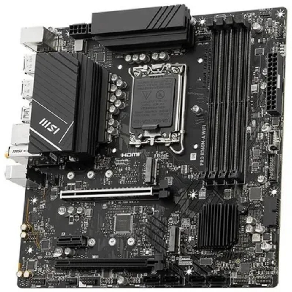 MSI PRO B760M-A WIFI {Soc-1700, Intel B760, 4xDDR5, mATX AC`97 8ch(7.1) 2.5Gg+HDMI+DP}