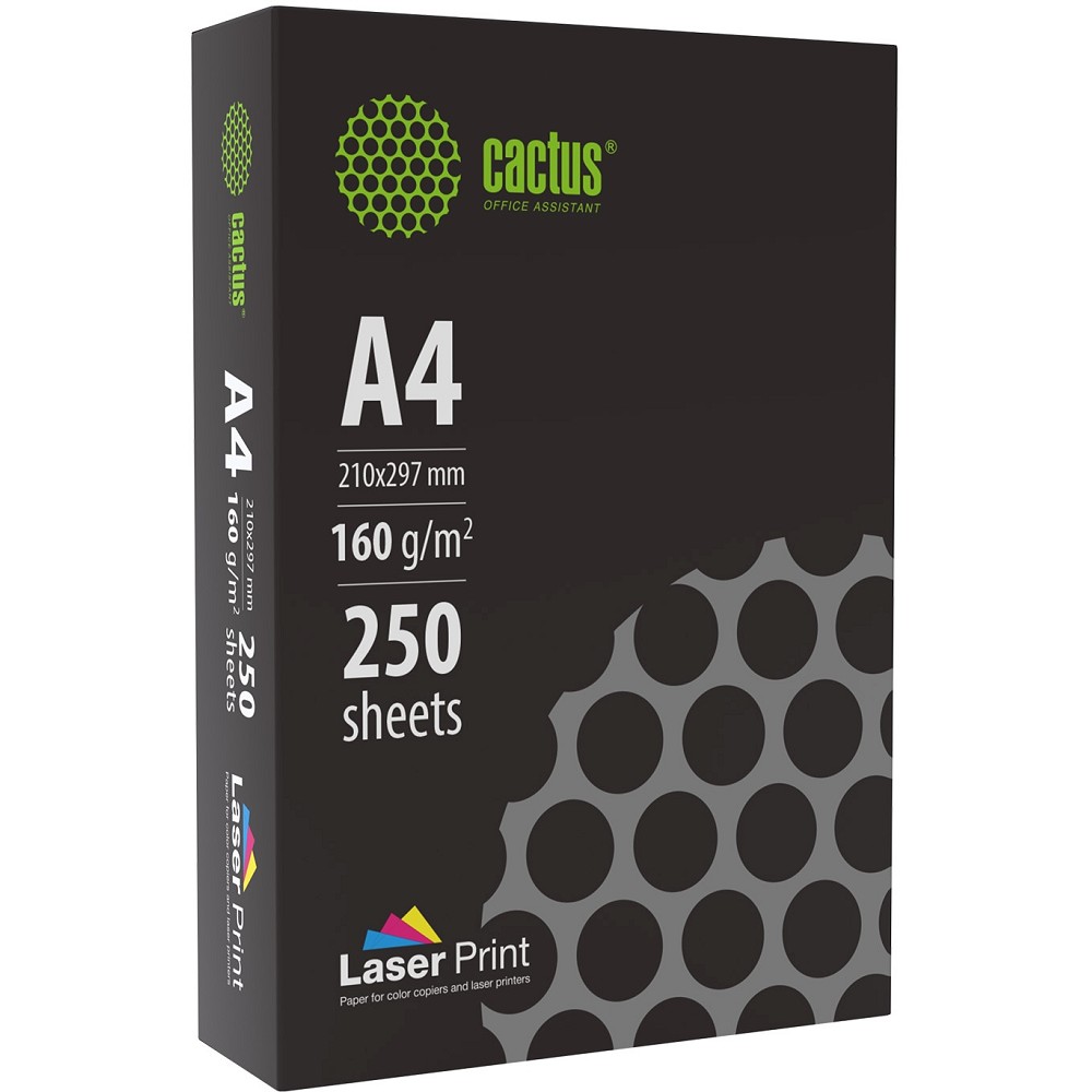 Бумага Cactus CS-LPA4160250 A4/160г/м2/250л./белый для лазерной печати