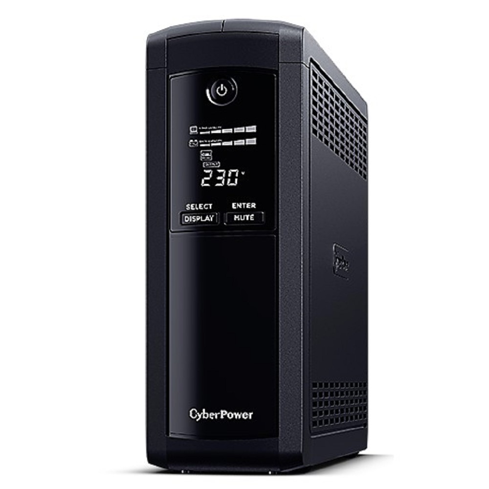 ИБП CyberPower VP1200ELCD {Line-Interactive, Tower, 1200VA/720W USB/RS-232/RJ11/45  (4 + 1 EURO), 12В/7,2 Ач х 2}