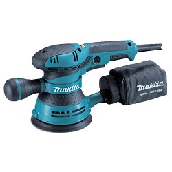 Makita BO5040 Эксцентриковая шлифовальная машина [BO5040] {300Вт,ф125мм,12000об\м,ампл-2.8мм,1.4кг,кор,п\сборник,доп.рукоятка}