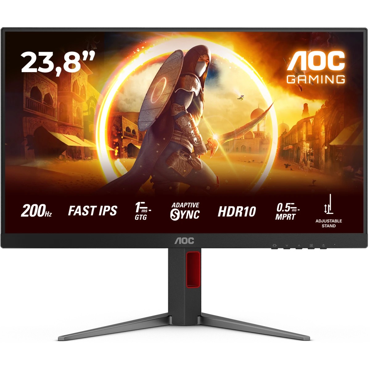 LCD AOC 23.8" 24G4HA {IPS 1920x1080 200Hz 1ms 300cd 2xHDMI DisplayPort 2x2W HAS Internal Vesa}