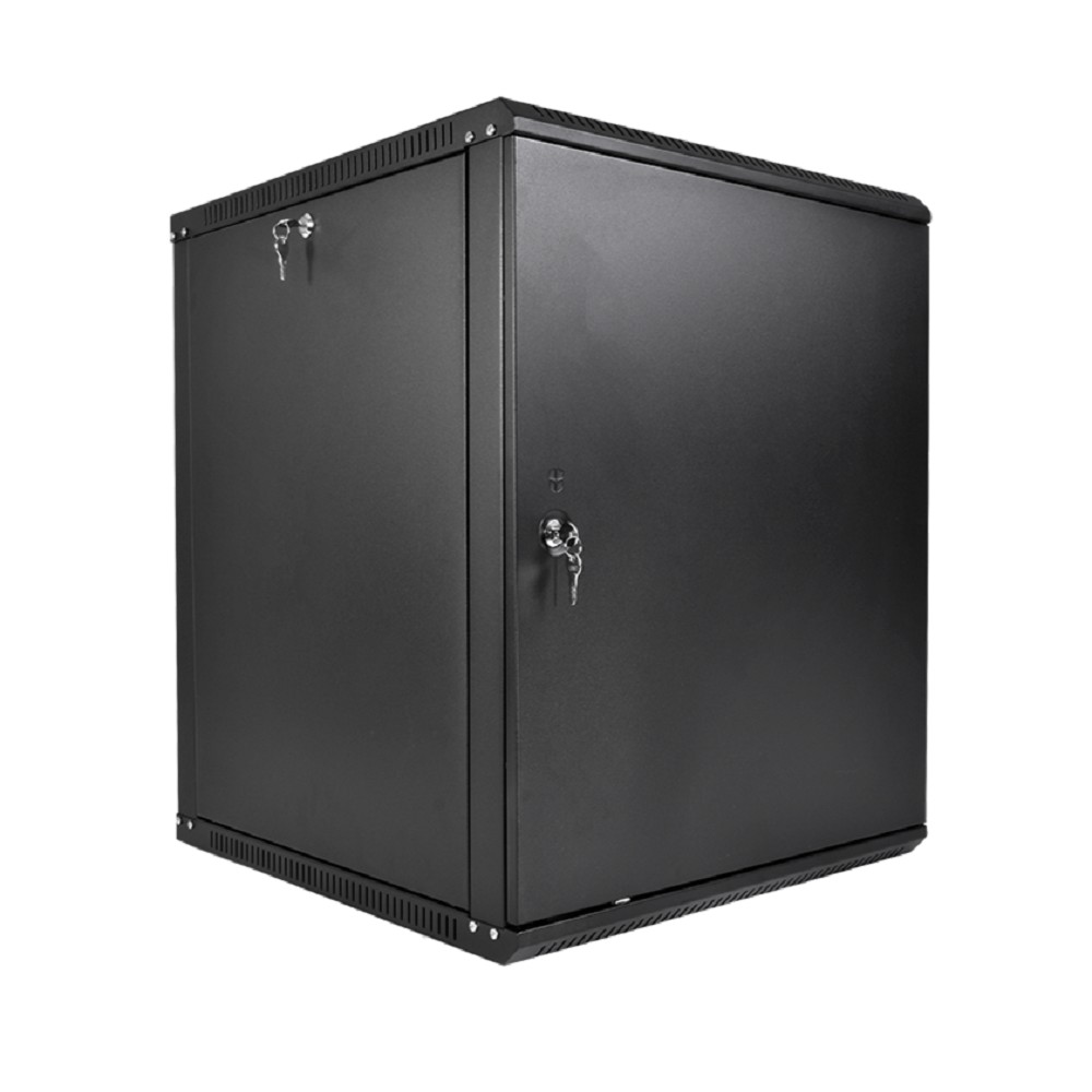 ЦМО Шкаф телекоммуникационный настенный разборный ЭКОНОМ 12U (600 x 650) дверь металл, цвет черный (ШРН-Э-12.650.1-9005)