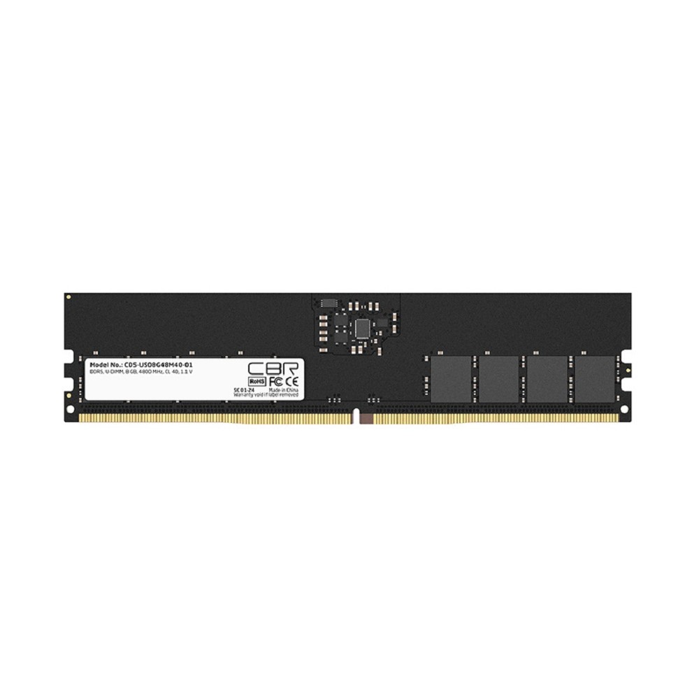 Товар с витрины. Протестирован. CBR DDR5 DIMM (UDIMM) 8GB CD5-US08G48M40-01 PC5-38400, 4800MHz, CL40, 1.1V