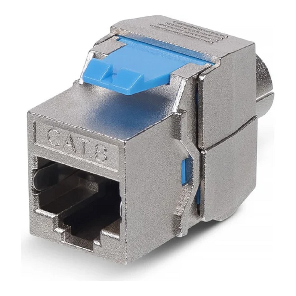 Cabeus KJ-RJ45-Cat.8-SH-180-Toolless Вставка Keystone Jack RJ-45(8P8C), 180 градусов, категория 8, полный экран, без инструмента Toolless