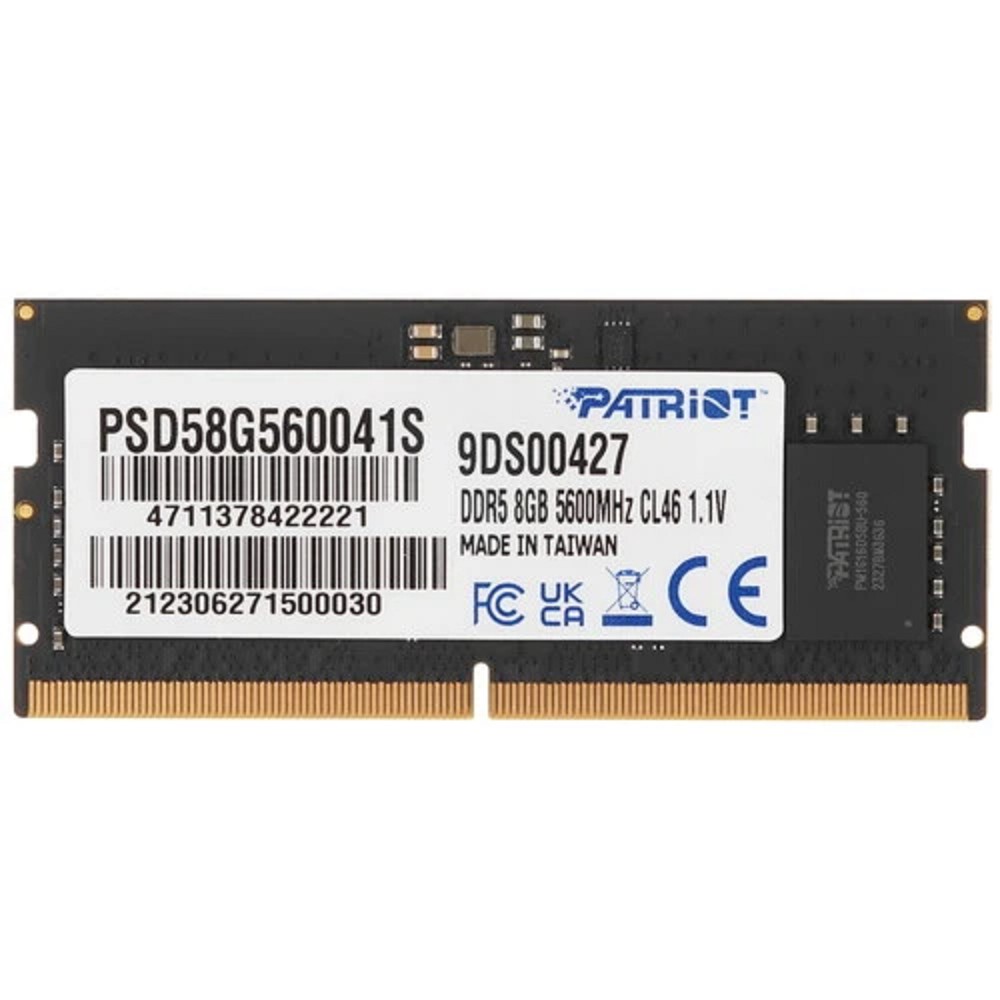 Patriot DDR5 SODIMM 8Gb 5600Mhz,  Signature Line (PSD58G560041S) (retail)