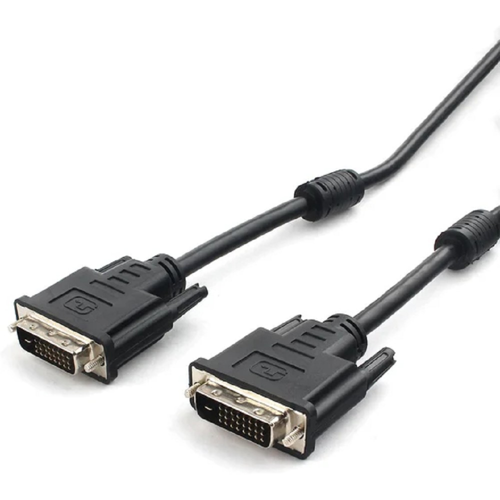 Cablexpert, Кабель DVI-D dual link 25M/25M, экран, феррит.кольца, CCS, 1.8м, черный, пакет (CC-DVI2L-BK-6)
