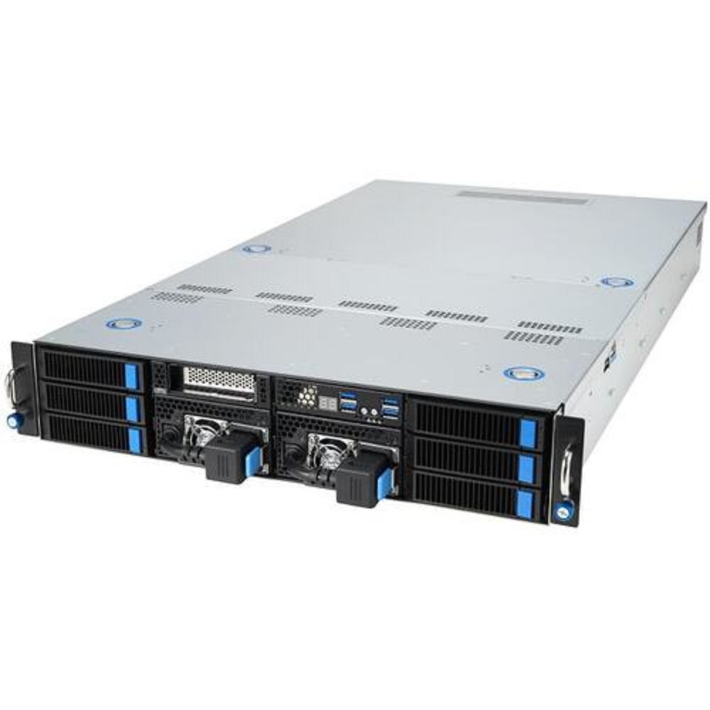 Серверная платформа/ ASUS ESC4000A-E12-SKU1, 2U GPU, 1 x SP5 LGA6096 EPYC 9004 (400W), 12DIMM DDR5, 2 x 2.5" SATA/SAS*/NVMe + 2 x 3.5" SATA/SAS*/NVMe + 2 x 3.5" SATA/SAS*,2 x GbE LAN (I350), 1+1 2600W