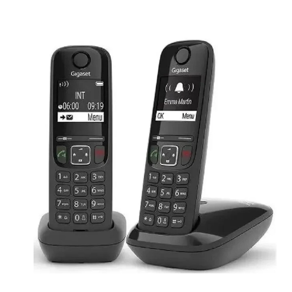 Gigaset [L36852-H2816-M201] AS690(A) DUO Р/Телефон Dect RUS черный (труб. в компл.:2шт) АОН