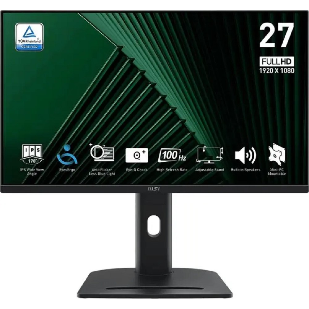 MSI PRO 27" MP275PG черный {IPS 1920x1080 100Hz 1ms 300cd HDMI DisplayPort D-Sub M/M HAS Pivot In}