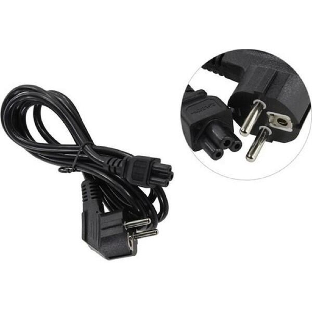 Exegate ES281010RUS Кабель питания ноутбуков ExeGate Special PC5-1,8S (Евровилка Schuko->С5) (3-pin) 0.75mm2, ССА, черный, 1.8м.