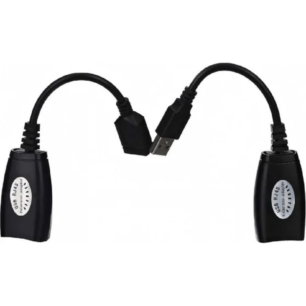 VCOM CU824 Адаптер-удлинитель USB-AMAF/RJ45, по витой паре до 45m [4895182215528]