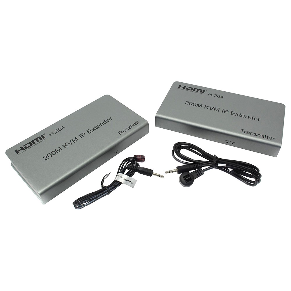 ORIENT VE052, HDMI KVM IP extender, HDMI+USB удлинитель до 200 м по витой паре Cat5e/6, HDMI 1.3, 1080p@60Hz, HDCP, (исп.TCP/IP про-л, код-а H.264, битрейт 8Mbps) пит. от вн. БП 5В/2А, (31069) 