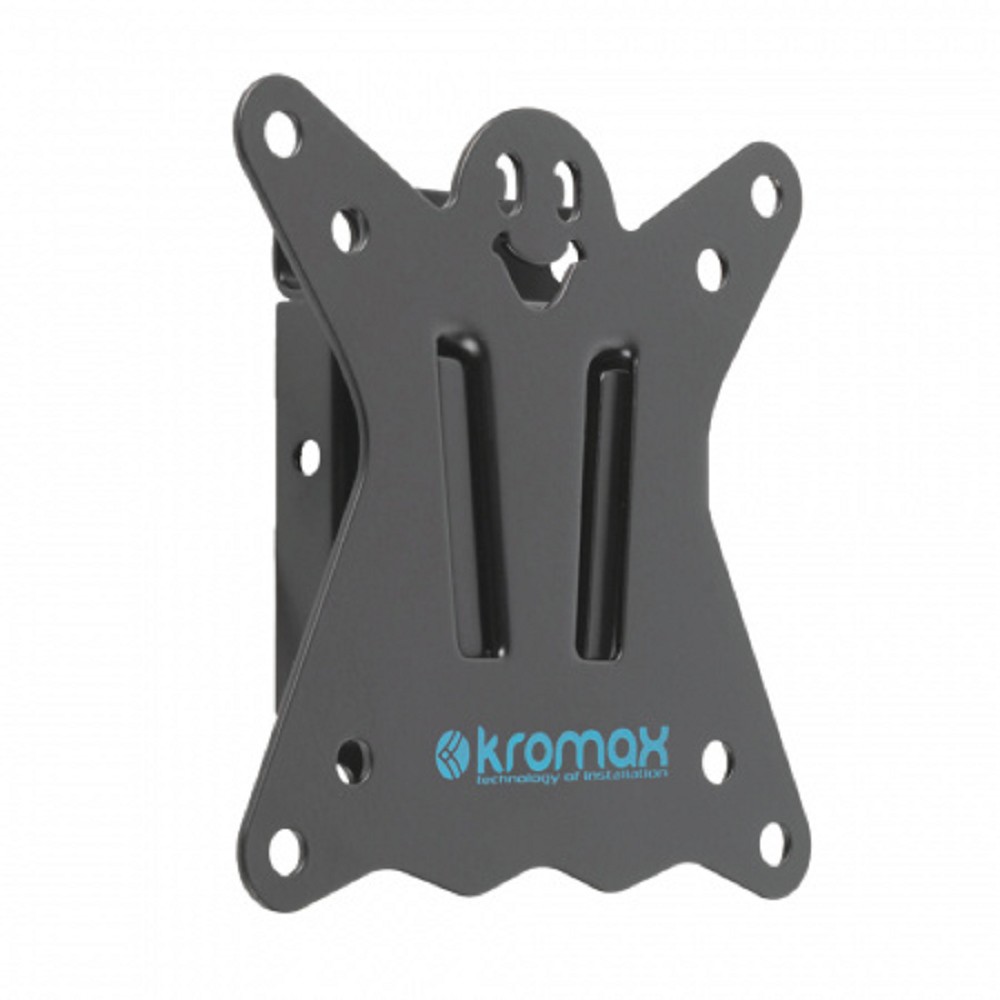 Kromax CASPER-100 black, Кр. стал. наст. для TV 10"-32", max 25 кг, 0 ст св., от ст. 21 мм, max VESA 100x100 мм.