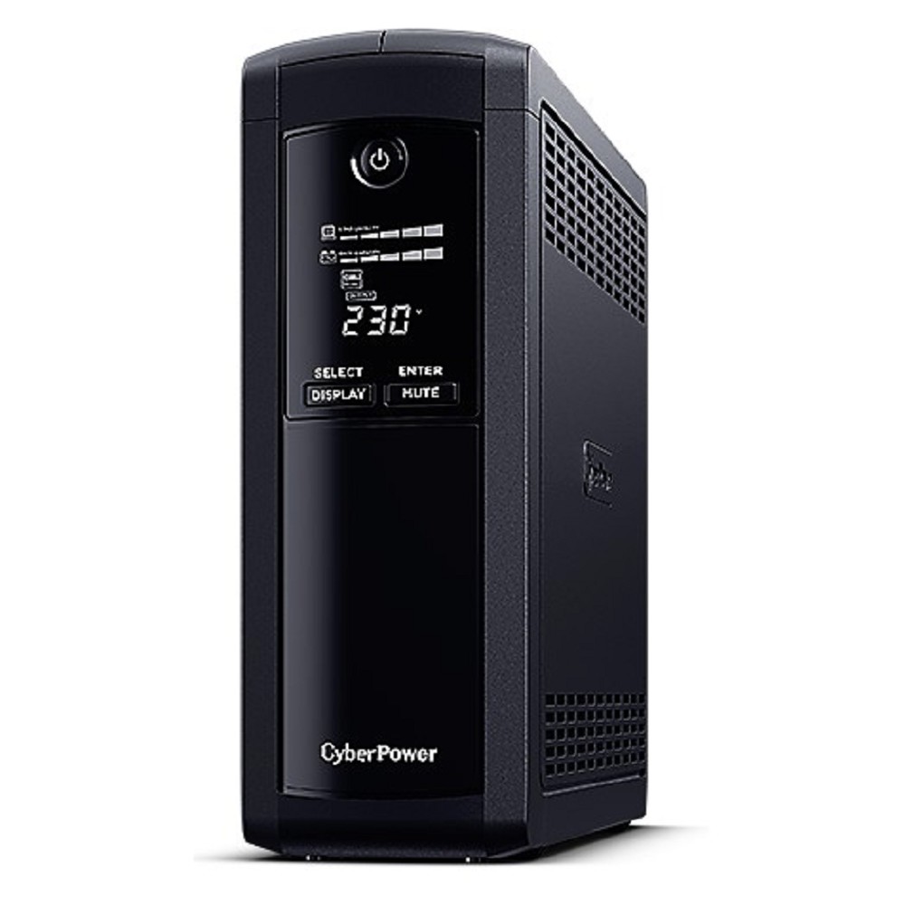 ИБП CyberPower VP1200EILCD {Line-Interactive, Tower, 1200VA/720W USB/RS-232/RJ11/45  (4 + 4 С13), 12В/7,2 Ач х 2}