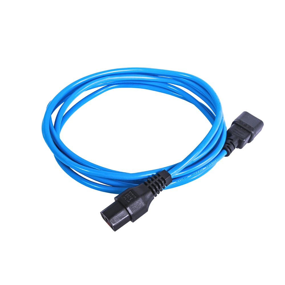 REM Шнур питания с фиксатором IEC 60320 C13/IEC 60320 C14, 10 А / 250 В (3 * 1,0), длина 1,8 м, синий R-10-Cord-C13-C14-1.8-Blue 