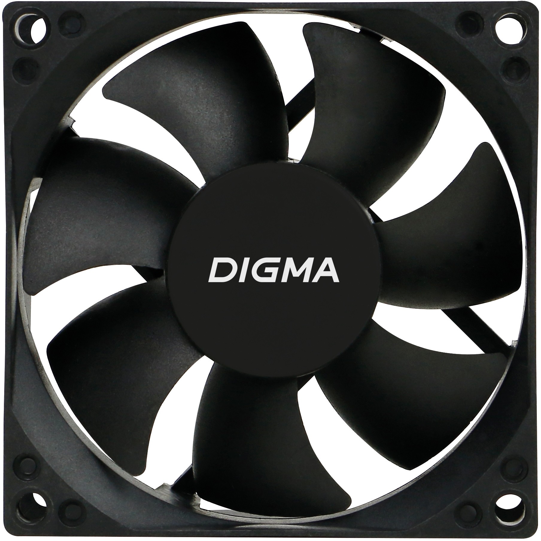 Вентилятор Digma DFan-80 80мм черный 3-pin 4-pin (Molex)  Ret