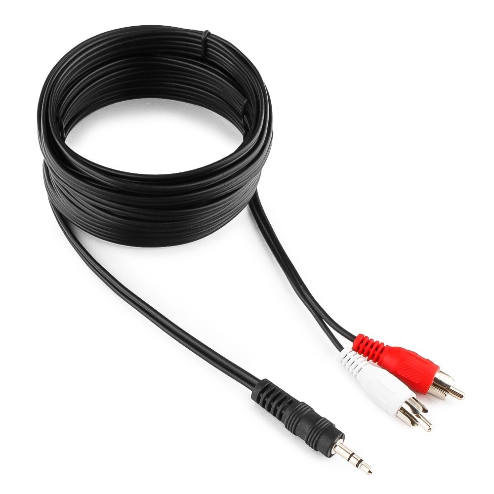 Кабель аудио Gembird, джек3.5 / 2xRCA, 5.0м [CCA-458-5M]