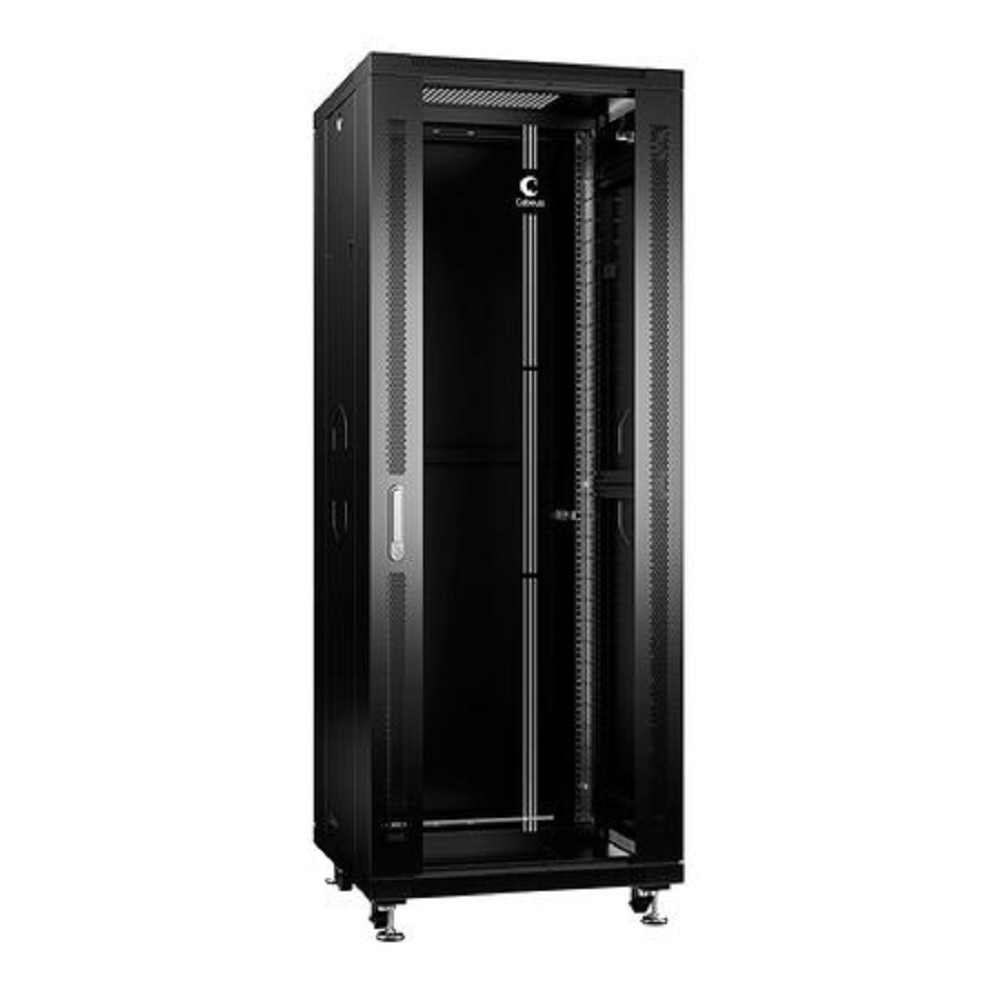 CABEUS SH-05C-37U60/100-BK ШКАФ МОНТАЖНЫЙ ТЕЛЕКОММУНИКАЦИОННЫЙ 19" НАПОЛЬНЫЙ ДЛЯ РАСПРЕДЕЛИТЕЛЬНОГО И СЕРВЕРНОГО ОБОРУДОВАНИЯ 37U 600X1000X1833MM ПЕРЕДНЯЯ СТЕКЛЯННАЯ И ЗАДНЯЯ СПЛОШНАЯ МЕТАЛЛИЧЕСКАЯ ДВ