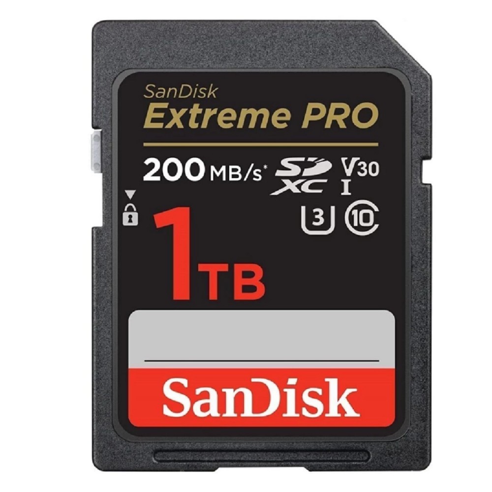 SecureDigital 1TB SanDisk Extreme Pro SD UHS I 1TB Card for 4K Video for DSLR and Mirrorless Cameras 200MB/s Read &amp; 140MB/s Write