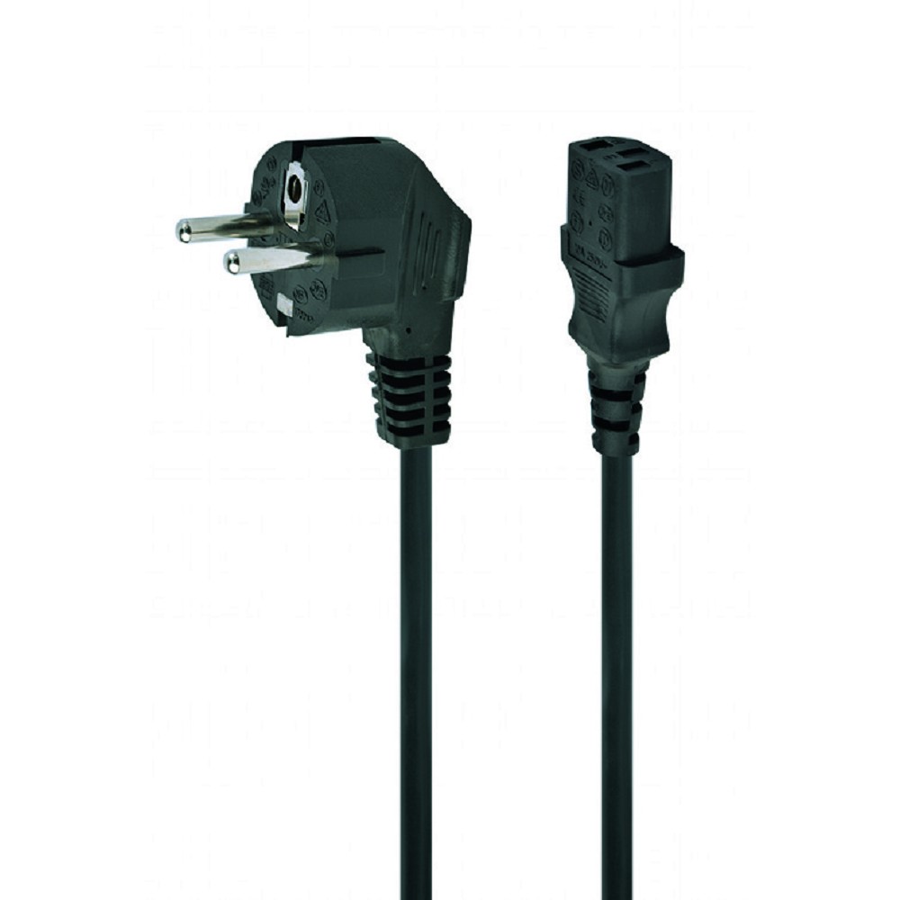 Кабель питания Cablexpert Schuko-C13, VDE, 3х0.75мм2, 10А, с заземлением, 10м, черный, пакет [PC-186-VDE-10M]