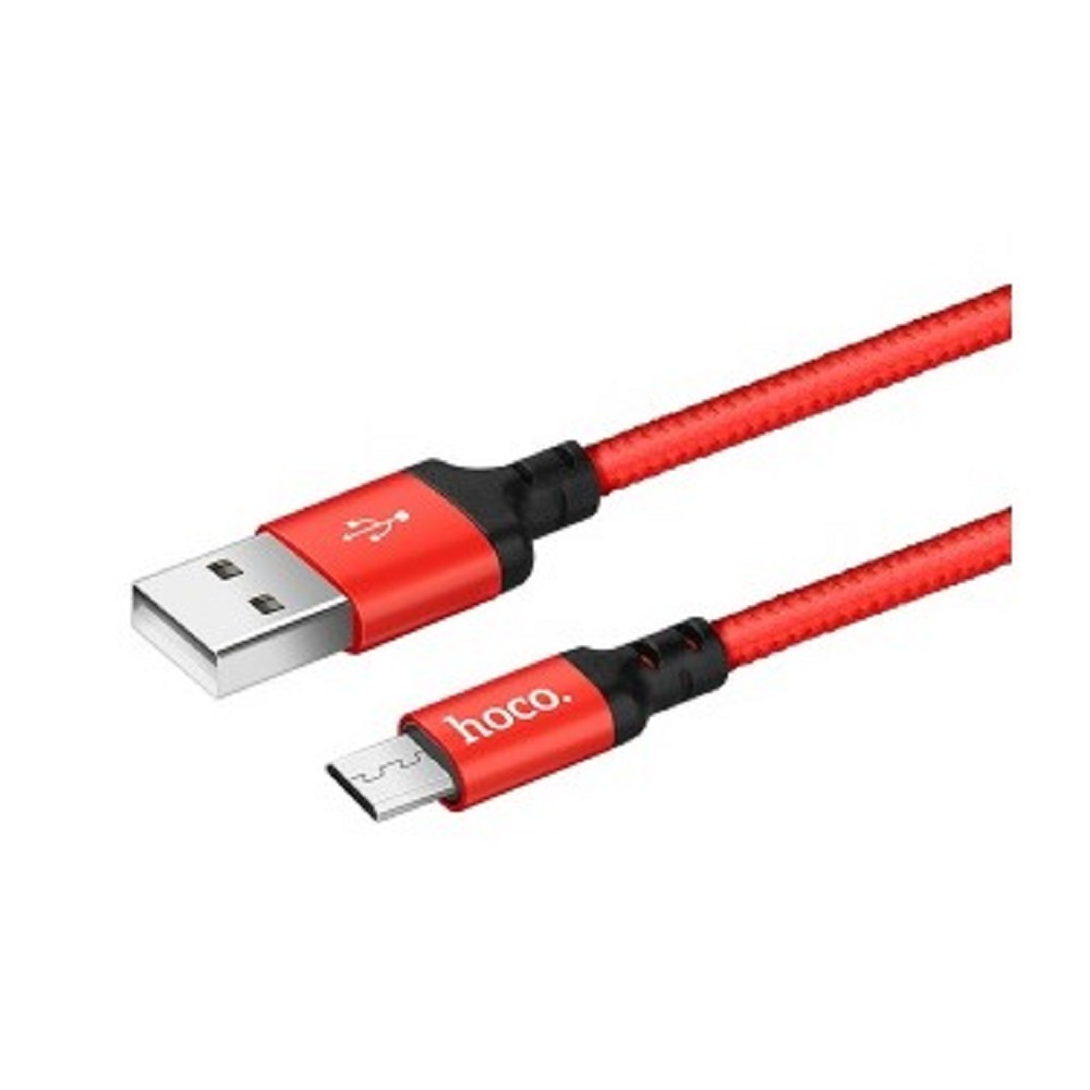 HOCO HC-62851 X14/ USB кабель Micro/ 1m/ 2A/ Нейлон/ Red&amp;Black
