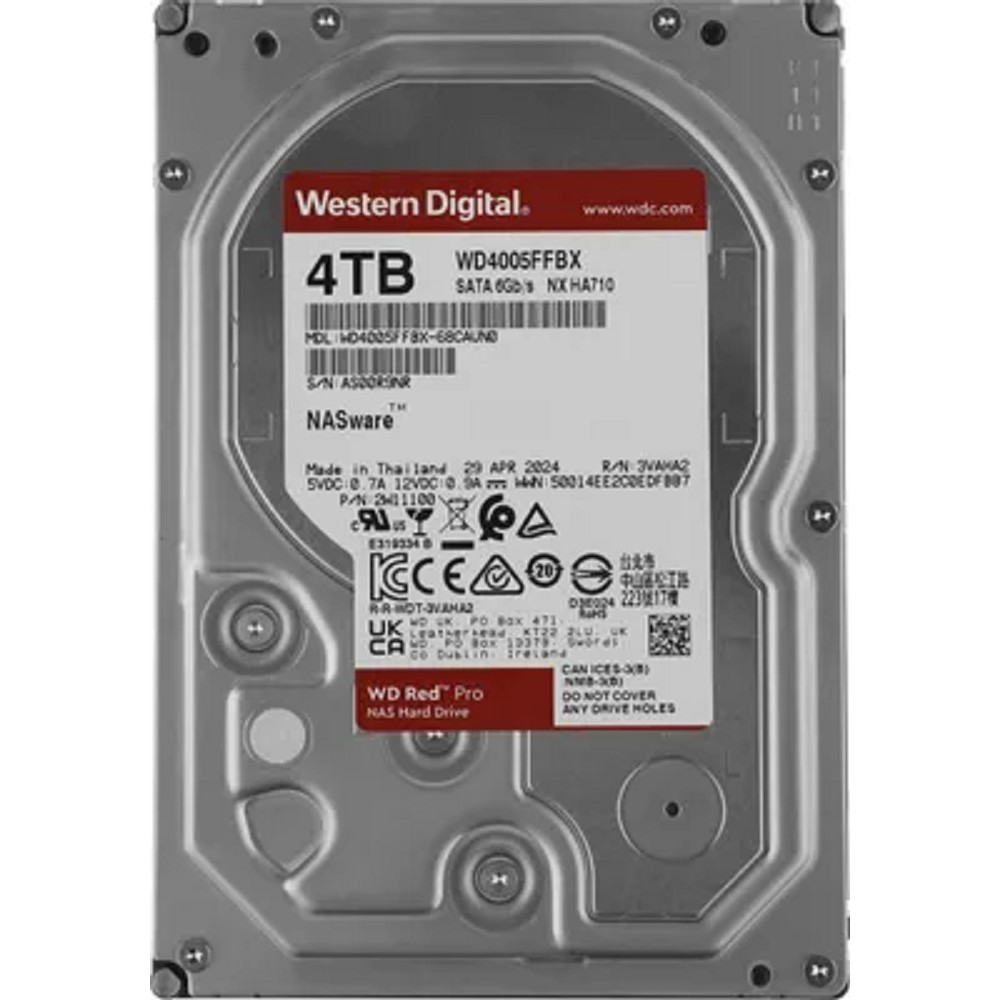4TB WD Red Pro (WD4005FFBX) {Serial ATA III, 7200- rpm, 256Mb, 3.5"}