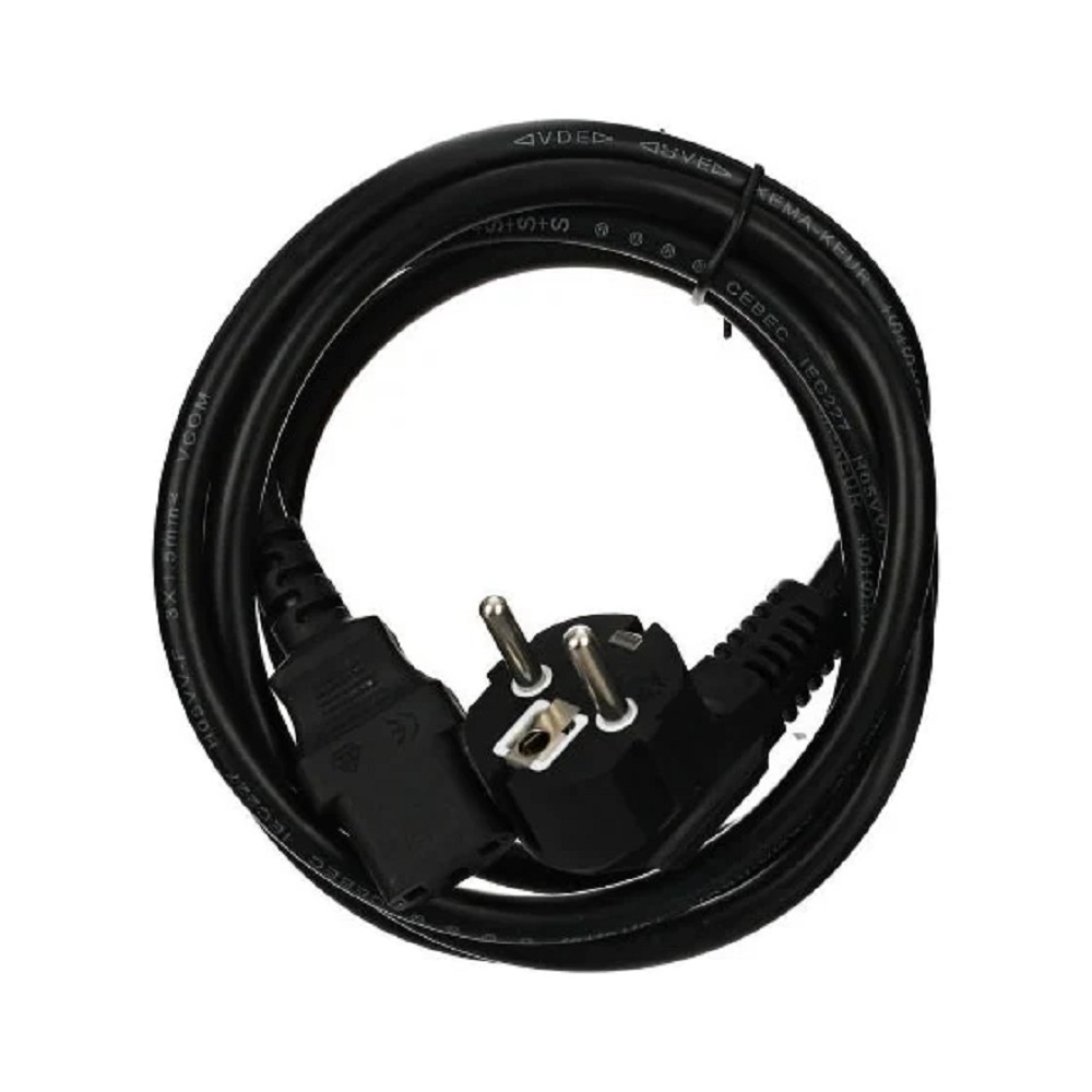 VCOM CE021-CU1.5-1.8 Кабель компьютер --> розетка 220V ( угловая Евровилка) <VDE> 3G*1.5mm2  , 1,8м