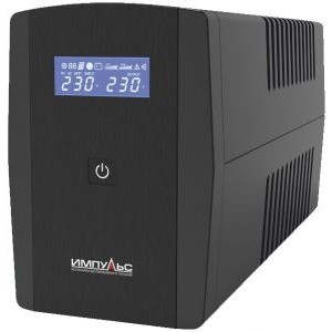 Импульс Юниор Смарт 2200 {2200/1320 ВА/Вт, LCD, USB, RJ11/RJ45, IEC-C13x6} черный {JS22211}