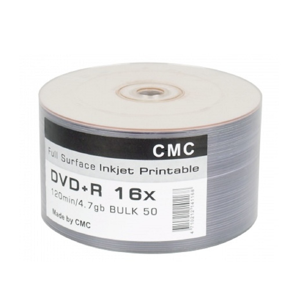 CMC DVD+R 4,7 GB 16x Bulk/50 Full Ink Print (RECASSIST) (141182)