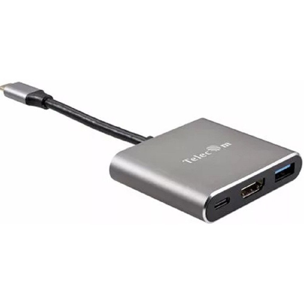 Telecom Кабель-концентратор USB3.1 TypeCm -->HDMI+USB3.0 +PD charging 4K@30Hz <TUC010T>