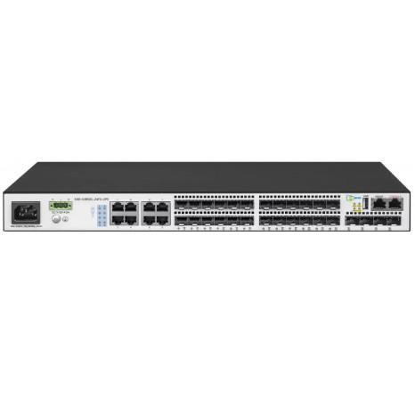 SNR SNR-S3850G-24FX-UPS Управляемый коммутатор уровня 3, 16 портов 100/1000Base-X SFP, 8 портов Combo 10/100/1000Base-T|100/1000Base-X SFP, 4 порта 1/10G SFP+, разъем для АКБ 12V с возможностью заряда