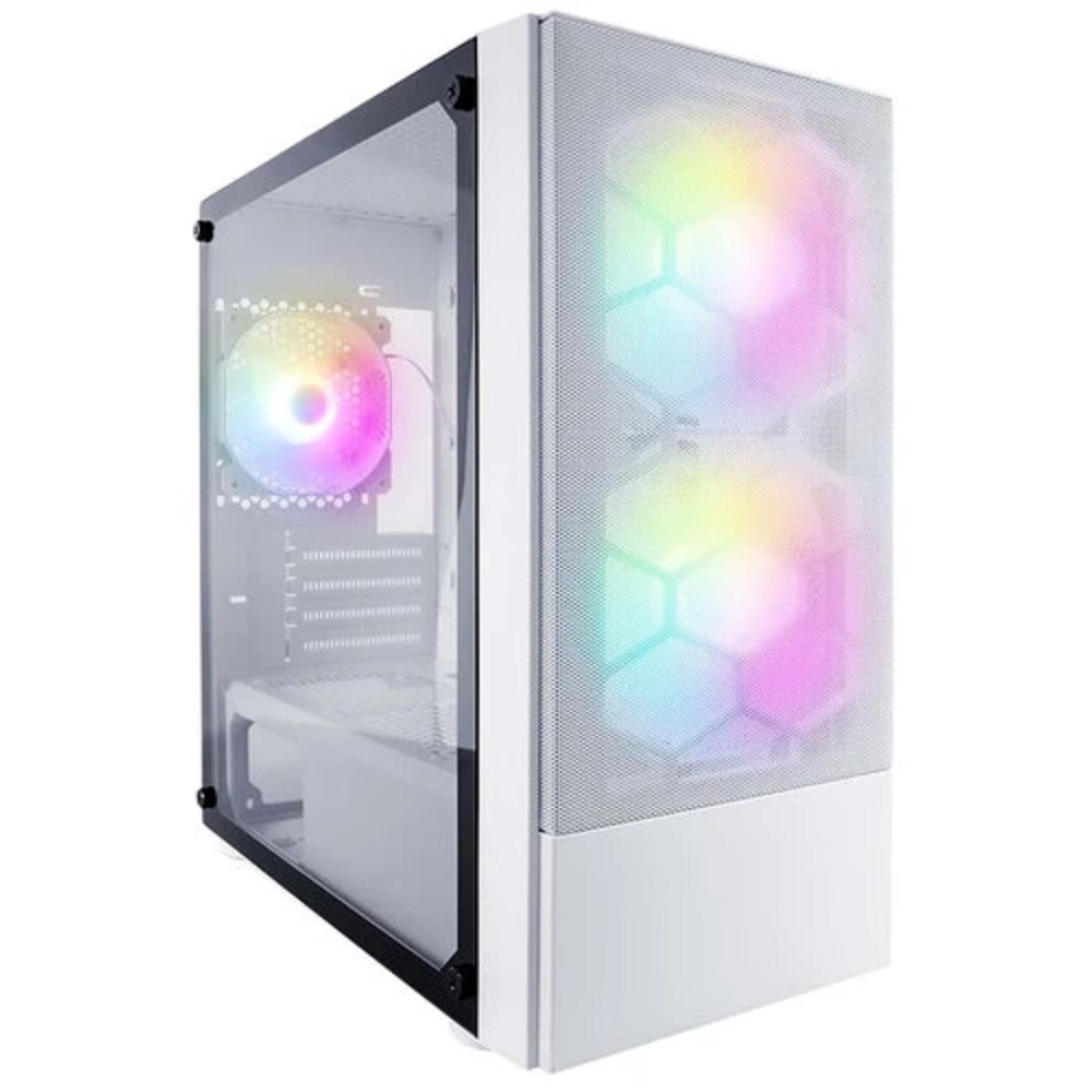 1STPLAYER Корпус FIREBASE X4-M White / mATX, TG / 1x120mm &amp; 2x140mm LED fans inc. / X4-M-WH-2F1P-W-1F1-W