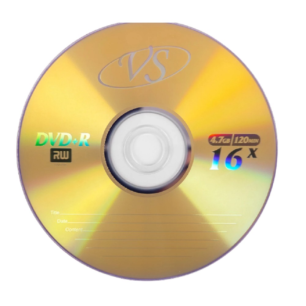 Диски VS DVD+R 4,7 GB 16x конверт/5 (VSDVDPRK501) (620465)
