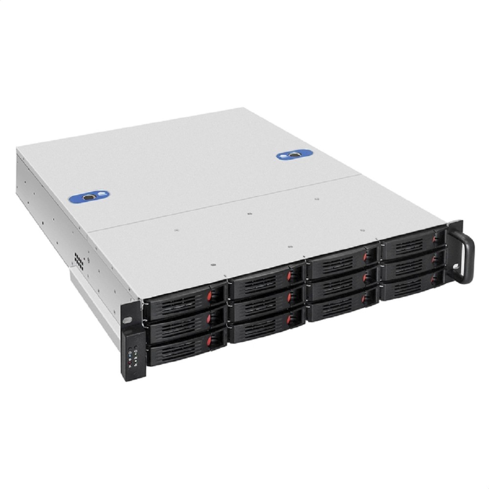Exegate EX281295RUS Серверный корпус ExeGate Pro 2U550-HS12 <RM 19", высота 2U, глубина 550, БП 1U-600ADS,12xHotSwap, USB>