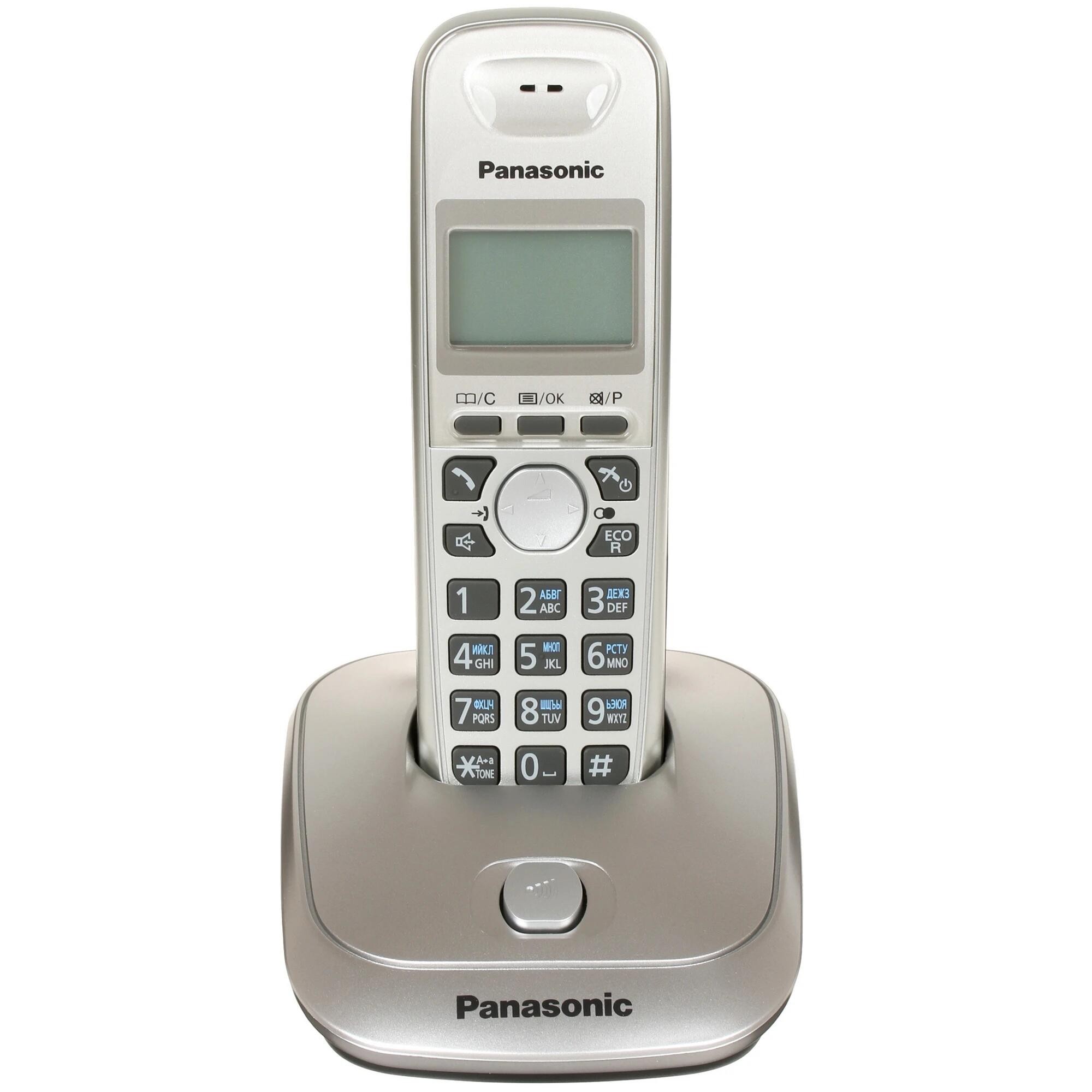Panasonic KX-TG2511RUN (платиновый) {АОН, Caller ID,спикерфон на трубке,переход в Эко режим одним нажатием}