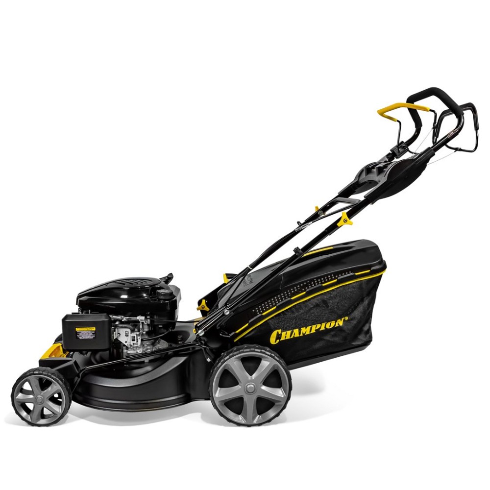 CHAMPION Газонокосилка LM5344 PRO { 4,4кВт привод 525мм 65л 25-75мм 1рычаг/6, 38кг 4в1 }