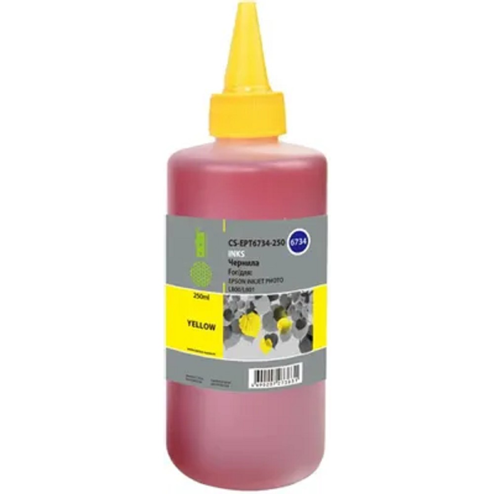 CACTUS Чернила CS-EPT6734-250 желтый 250мл для Epson L800/L810/L850/L1800